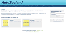 Tablet Screenshot of prikbord.autozeeland.nl
